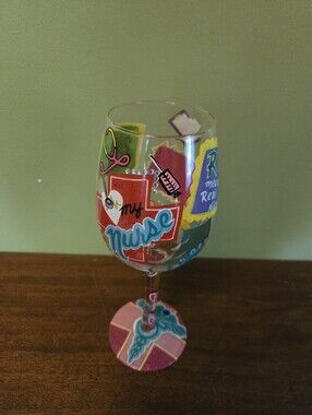 Lolita 'My Nurse' Colorful Medical-Themed Wine Glass